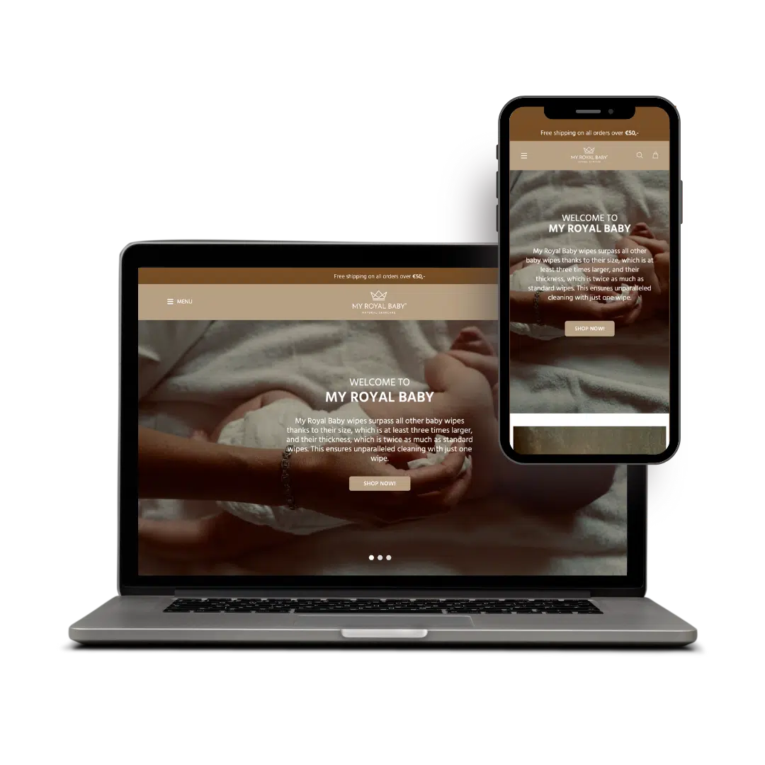 De website van My Royal Baby