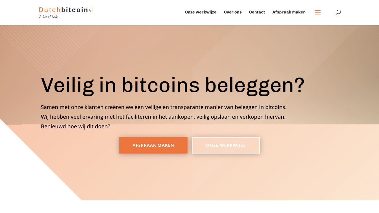 De website van Dutchbitcoin