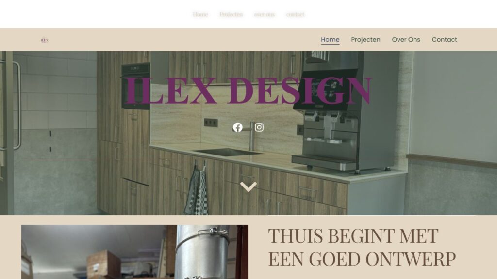 De website van Ilex Design